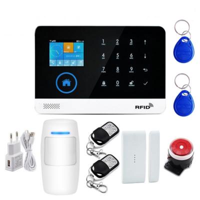 China Home Wireless Security Burglar Intruder Alarm System WIFI GSM Sim Card House SMS Control Panel Room CE Rohs With User Manual for sale