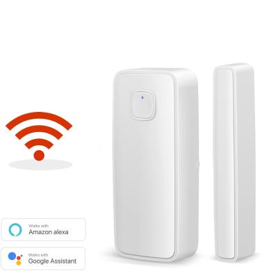 China Home Security Tuya App Smart Anti Life No Hub Door Alarm System Detector Wifi Door Sensor For Hotel Rooms Work With Alexa Google Home for sale