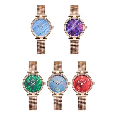 China Custom Luxury Marble Wrist Watches Vintage Waterproof Dial Woman Pocket Watches Wrist Watch for sale