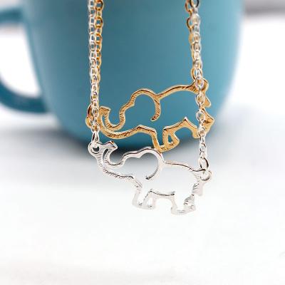 China 2021 Fashion Trend Women Kids Elegant Thin Chain Jewelry Elephant Long Nose Necklace for sale