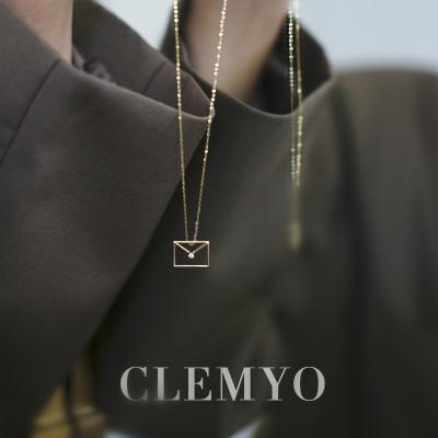 China FASHIONABLE S925 14K Gold Silver Plated Zircon Clavicle Chain All-match Wrap Korean Simple Necklace for sale