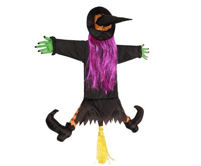 China Everyboby Shattering Witch In Tree Halloween Decoration Shattered Witch Props Hanging Decorations Funny Witch For Halloween for sale