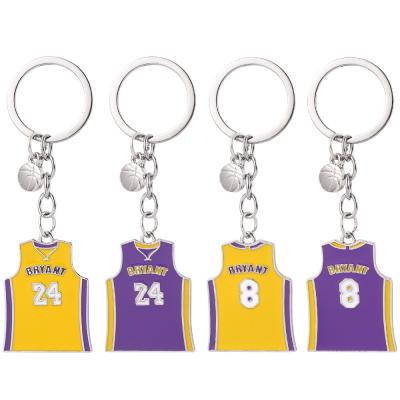 China Personality Factory Direct Selling Master Chain Key Chain Fans Memorial Gift Kobe No. 24 No. 24 Tank Top Metal Pendant Keychains. 8 for sale