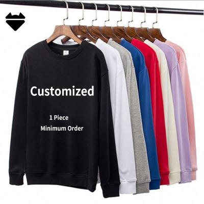 China Anti-wrinkle factory direct wholesale round neck sweater men and women custom spring bottoming shirt plus size for sale