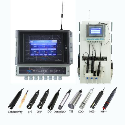 China IOT System Multi Parameter Dissolved Oxygen pH EC TDS MLSS Ammonia Multiparameter Water Analyzer For Aquaculture 1500*550*450mm for sale