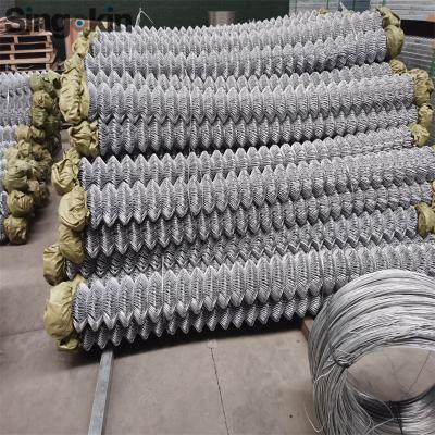 China Wholesale Galvanized And Black Coated 11 Link Chain Fence Mesh Canada Gauge 6ft 50ft Roll Fence for sale