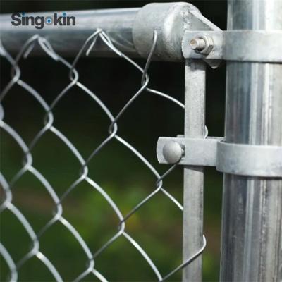 China Easily Assembled PVC Coated Diamond Wire Mesh Fence Diameter Galvanized Chain Link Fence Diamond Chain Link Fence for sale