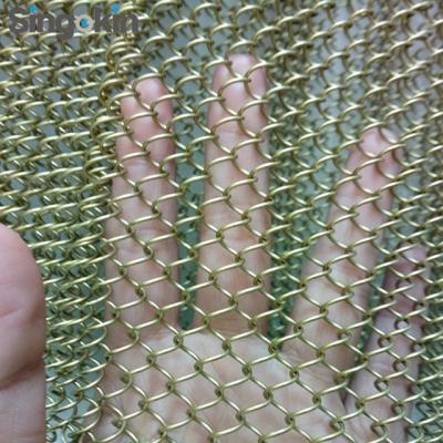 China No Rusty Or Color Fading Beautiful Color Metal Wire Mesh Aluminum Mesh Ceiling Decorative Mesh Curtain for sale