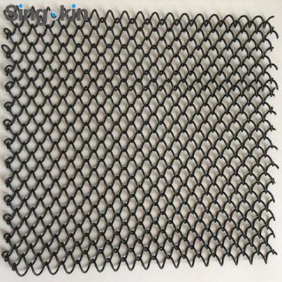 China No Rusty Or Color Fading Black Mesh Curtain Fireplace Screen Fire Protection Regarding Mesh Chainmail Metal Ring Mesh Curtain for sale