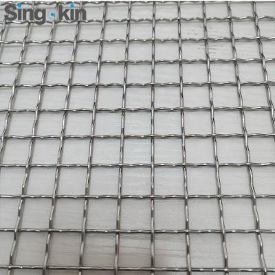 China High quality precrimped hard plain weave wire mesh screen griddle crimped wire mesh for sale