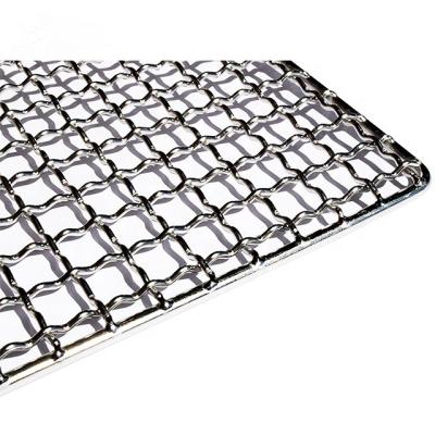 China Food Grade America BBQ Grill Grates Mesh /Japan 304 Stainless Steel Wire Barbecue Bushcraft Grill Wire Mesh Outdoor Camping Raising Grill for sale