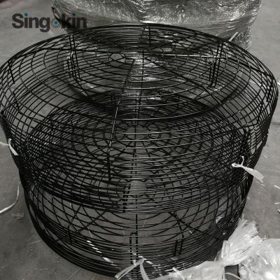 China Strong Welded Heads Iron Wire Round Shape Low Carbon Steel Flat Industrial Fan Guards For Sound Attenuator for sale