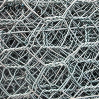 China Double Twist Weave Standard Galvanized Hexagon Mesh Gabion Basket Sizes 2m x 1m x 1m for sale