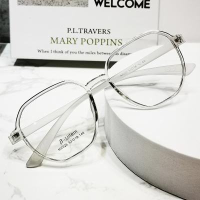 China Wholesale Transparent Polygonal Glass Student Retro Myopia Frame TR90 Retro Star Internet Health Protection Optical Frame for sale