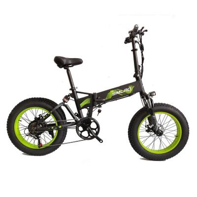 China Low price import aluminum alloy electric folding bike 750w 7 speed popular fashion small bicycle green for sale