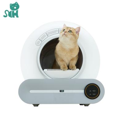 China Fashionable New Arrival Factory Price Automatic Self-Cleaning Cat Litter Boxes Smart Gravity Sensor 65L Cat Litter Box for sale