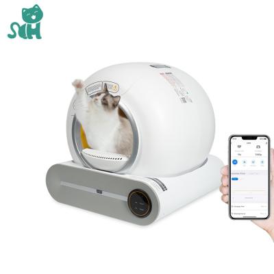 China Fashionable Lazy Special Easy Disassemble Wash Automatic Infrared Induction Intelligent Cleaning Cat Litter Tray for sale