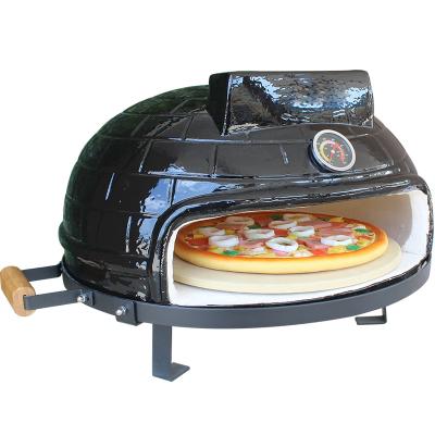 China Portable Outdoor Outdoor Shape Ceramic Charcoal Mini Grill Pizza Oven for sale