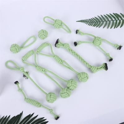 China Sustainable Pet Supplies Dog Cotton Rope Toys Molar Teeth Cleaning Dog Rope Combination Set for sale