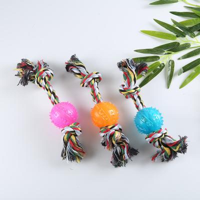 China Sustainable New Products Candy Shape Dog Chew Pet Cotton Rope Toys For Grind Their Teeth for sale