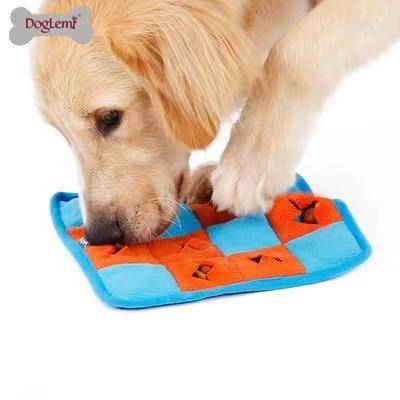 China Viable Amazon Dog Sniffing BB Calls Toy Small Square Voice Training Sniffing Slow Food Mats Pet Educational Toys for sale