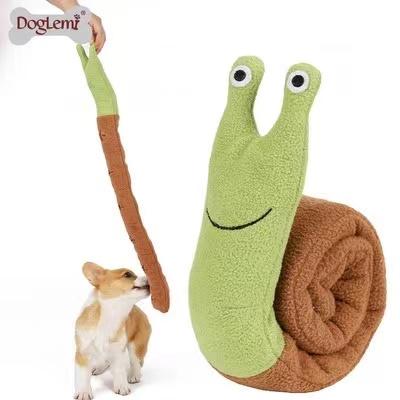 China IQ Viable Magic Educational Products Stuffed Plush Pet Snail Snail Teeth Sinking Training To Relieve Boredom Dog Toy for sale