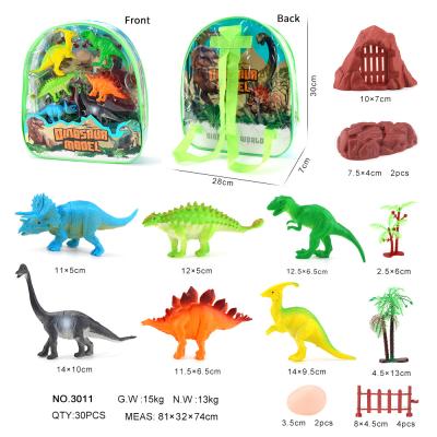 China Simulation Solid Viable Model Dinosaur Set Dinosaur Backpack Dinosaur Model Toy for sale