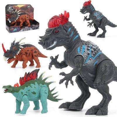 China Children's Toy Music Dinosaur Triceratops Boy Electric Luminous Toy Set for sale