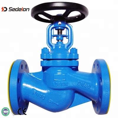 China Durable Even Body 1.0619 DIN Standard PN40 DN80 WCB Bellow Seal Globe Valve for sale