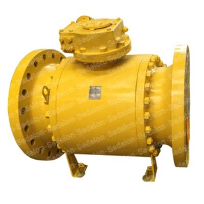 China Durable API608 Even Cast Steel /Stainless Steel Ball Valve With Gear Box for sale