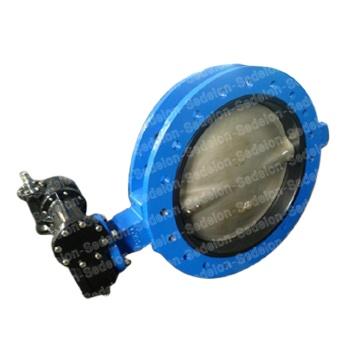 China General Double Flange Soft Seal NBR WCB Butterfly Valve With Shift Lever Operation API609 for sale