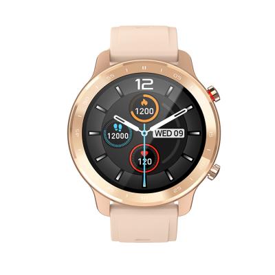 China Touch Screen Rose Gold Da Fit Smart Watch S30 Round Shape Women Smart Bracelet Watch With Real Blood Oxygen Monitor for sale