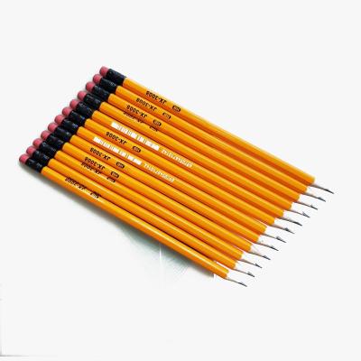 China office & Yellow Hexagon HB Premium Non-Toxic Wooden School Pencil Quality Pencil With Color Box For Kids With Eraser On Top for sale