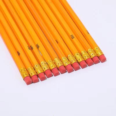 China office & School Pencil Factory Direct Hot Selling Promotional Bulk Graphite Wooden Customize Standard Pencils With Eraser for sale