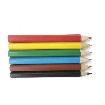 China office & Wholesale Price Logo Welcome Custom 6pcs School Pencil Set 3.5 Inch Mini Kids Drawing Rainbow Color Pencil Set for sale