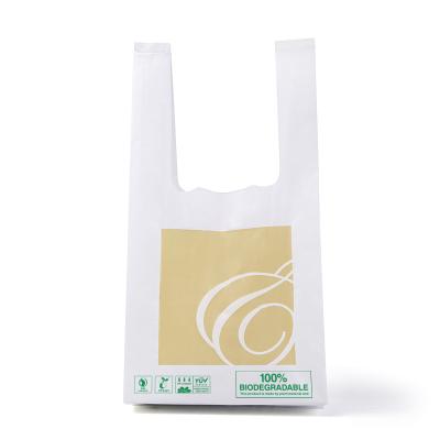 China Puncture Proof / Reusable Reusable Shopping Recycled Grocery Vest Handle Plastic Carrier Bags T-Shirt Strength /strong Grocery Bags Tear Proof Custom Logo Kitchen for sale