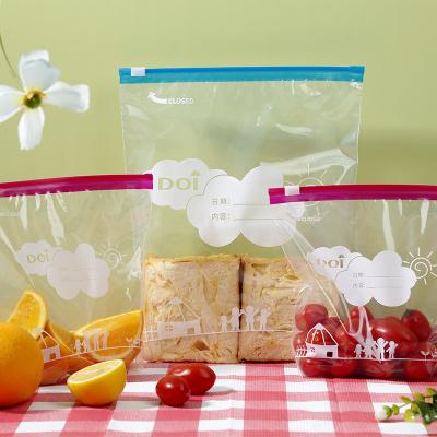 China Moisture Proof /Eco-friendly/Reclosable/Moisture Proof Food Grade PE Sandwich Sealed Plastic Ziplock Bags Slider Zipper Storage Bag For Food Package And Freezer for sale