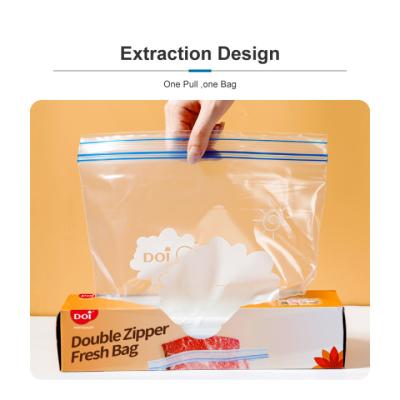 China Tearproof /no leak/strong sealing clear /puncture proof storage bags with double sealable zipper plastic freezer slider biodegradable packaging bags for food for sale