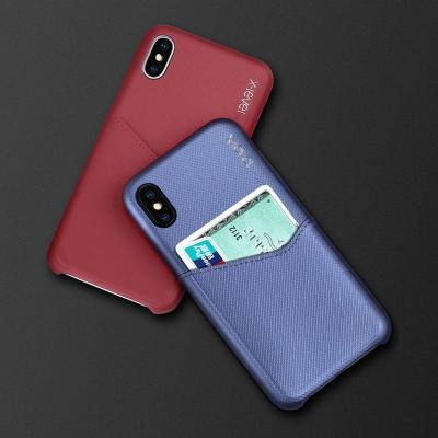 China Protect For iPhone With Card Slot PU [x-level] High Quality Leather To Protect For iPhone XS With Card Slot Phone Case Back Cover for sale