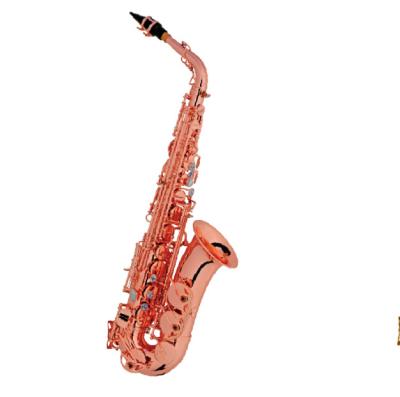 China HOT SALE Rose Brass Plated Popular Woodwind Instrument Rose Brass Alto Saxophone for sale