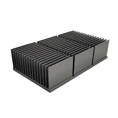 China Large Aluminum Skived Aluminum Fin Heatsink For Inverter/Rectifier/Amplifier Cooling Radiator for sale