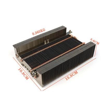 China Aluminum Zipper Fin Computer Chip Heat Sink 200W Aluminum Radiator with 4 Heat Pipes for sale