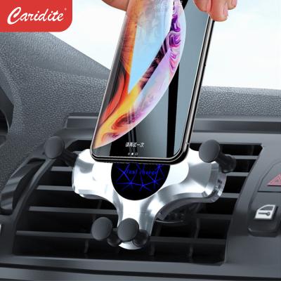 China Qi Caridite Phone Holder 10W Car Radio Charger Charging Qi New Product Factory Wholesale X10 Car Charger Drop Shipping 2021 for sale