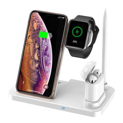 China MP3/MP4 Player 4 in 1 Wireless Charger 2020 Factory Directly Sell Qi Standard Crystal Wireless Portable Cellphone Charger For Iphone for sale