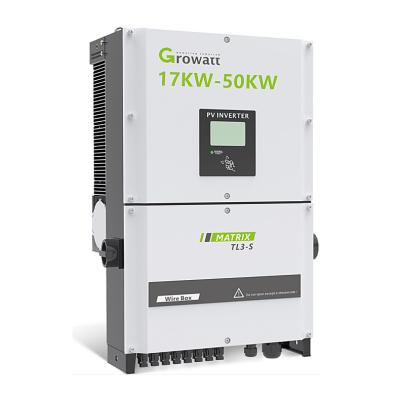 China W-18 Growatt Inverter 20KW 25KW 30KW 40KW TL3-S Solar Power Inverter On Grid 3Phase 380V 470/754/270 mm Solar Inverter for sale