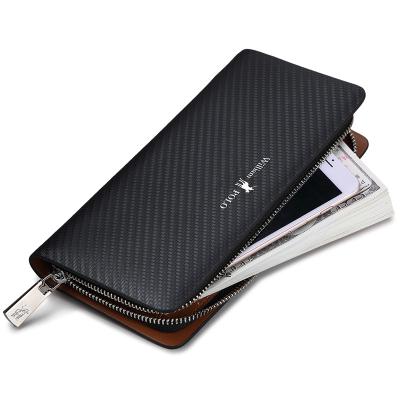 China WILLIAMPOLO Anti-theft Long Wallet Men Leather Cell Phone Purse Famous Original Brand Model Wallets Luxury Gifts For Men for sale