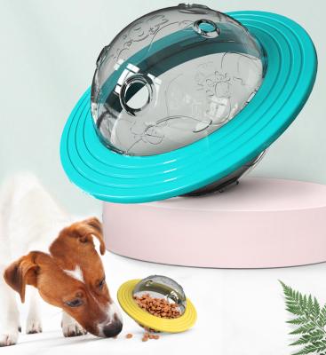 China Non-automatic Flying Saucer Pet Outdoor Leaky Slow Treat Toy Dog Feeder Ball In Supplies for sale