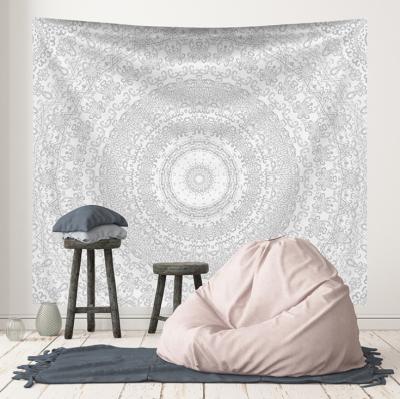 China Customized Landscape Reassure Mandala Style Fabric Printed Wall Hanging Tapestry for sale