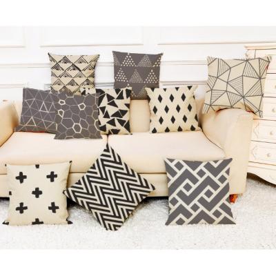 China Home Decoration Simple Bohemian Cotton Woven Home Hand Embroidered Yarn-dyed Pillow Cushion Cover For Sofa for sale