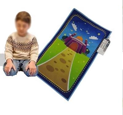 China Hot Selling Cartoon Interactive Travel Quilting Soft Memory Foam Prayer Mat Muslim Thick Prayer Blankets for sale